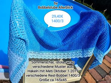 Sommerschal, -stola, -wrap / Mustermix aus Häkeln mit Meti 1-2019